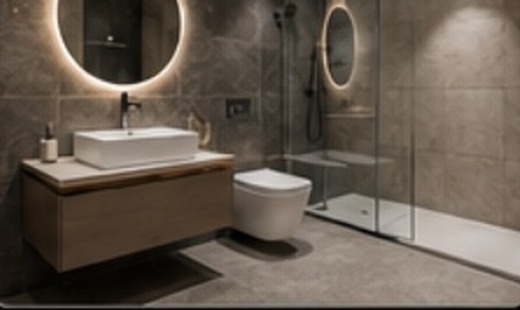 Baño reformado moderno sin texto
